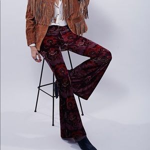 Free People Velvet Flares
